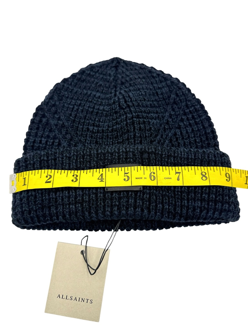 NWT AllSaints Angled Stitch Marled Beanie | One Size - Picture 8 of 11